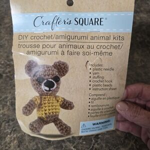 Crafter's Square DIY Crochet Amigurumi Animal Kit~TEDDY BEAR    NEW